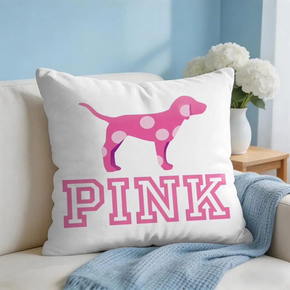 Love Pink Kissenbezug, weicher, kurzer Plüsch, doppelseitiger Druck, Heimdekoration, maschinenwaschbarer Kissenbezug, Geschenk – Detail 5