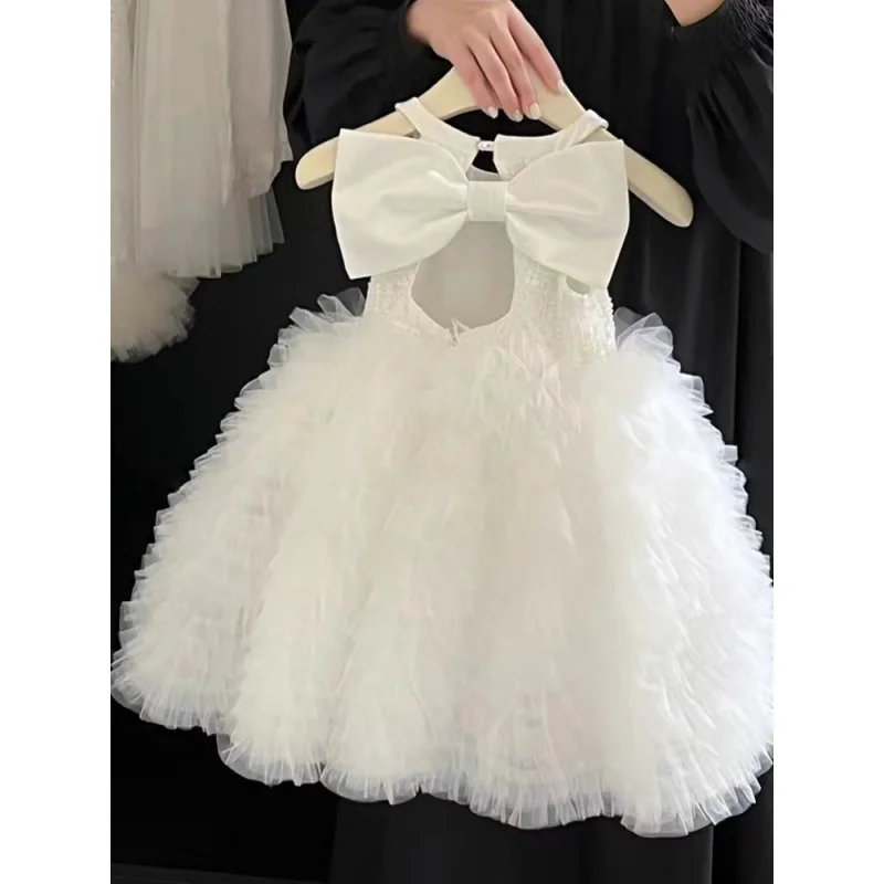 South Korea Girls\' Vest Puffy High-End Dress Birthday Butterfly Princess Dress