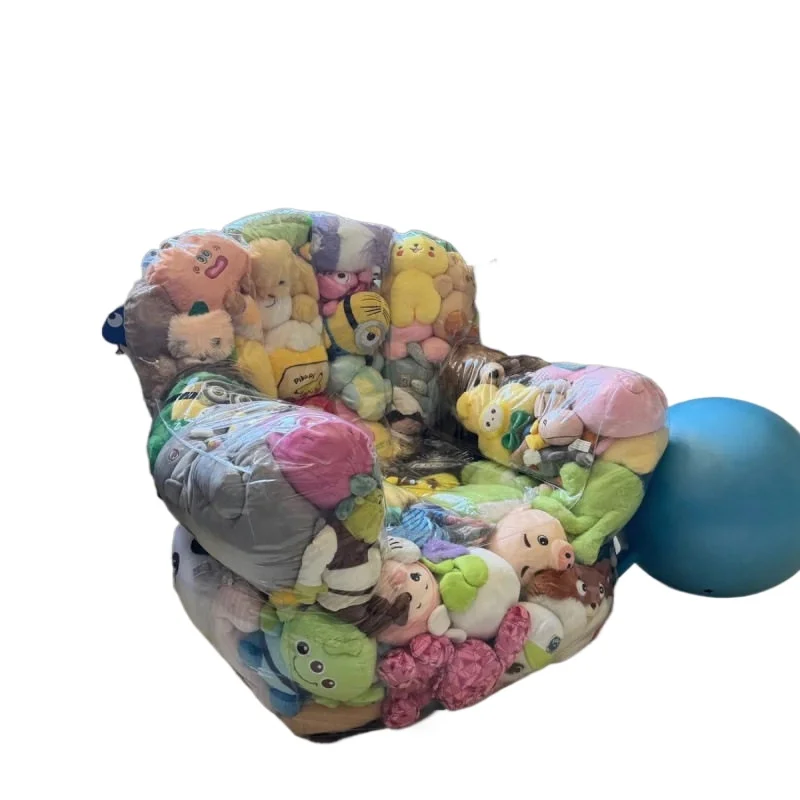 Transparent outdoor doll inflatable storage sofa chair, single soft and comfortable props