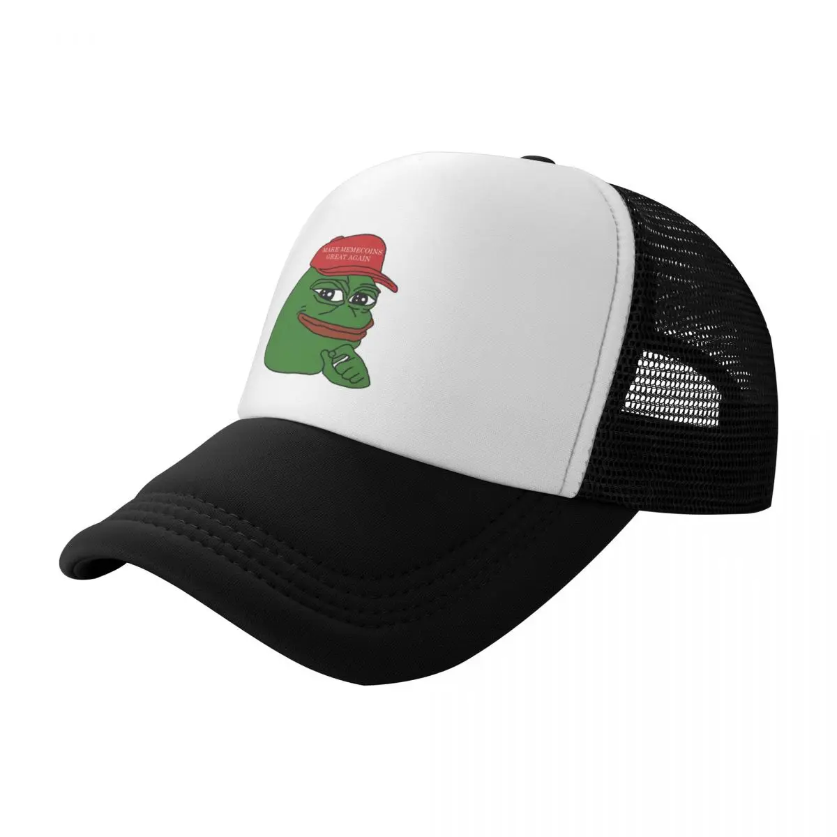 

Pepe Crypto Coins Make Memecoins Great Again Baseball Cap Sun Hat For Children funny hat Golf Hat Man dad Mens Women's