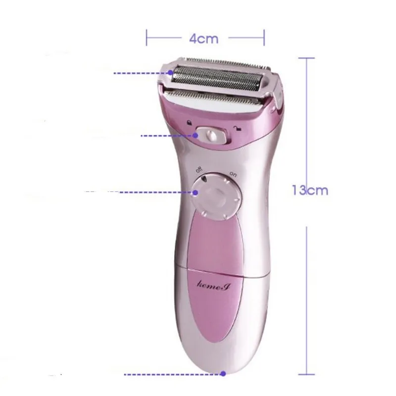 Afeitadora eléctrica lavable para mujer, cortadora de cuerpo, Bikini, utensilio para eliminar el vello corporal, maquinilla de afeitar, parte íntima púbica, depiladora de corte de pelo