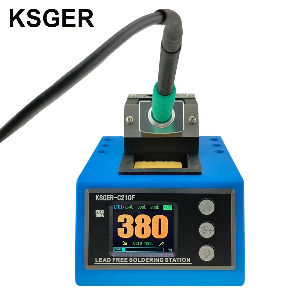 

KSGER Lead Free Soldering Station OEM Logo Power 85W 0-550C C210 Digital Colorful Display Welding Tools Rapid Heating I K IS