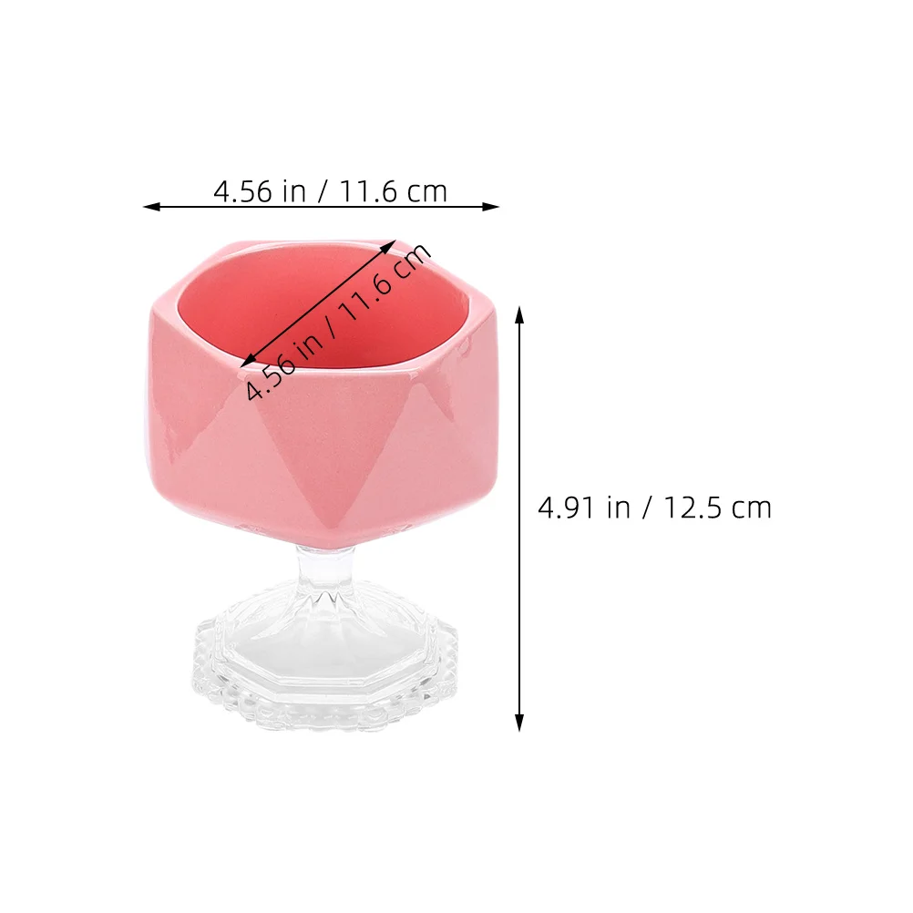 

Small Ceramic Fruit Plate High Footed Serving Tray Decorative Snack Dish Elegant Vintage Cake Display Stand Home Tableware