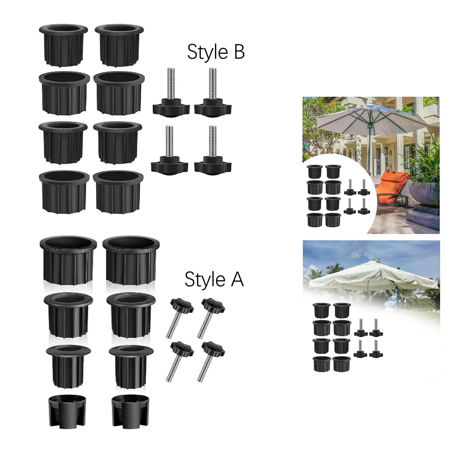 

12 Pieces Patio Table Umbrella Hole Ring Plug Sturdy Versatile Replacement