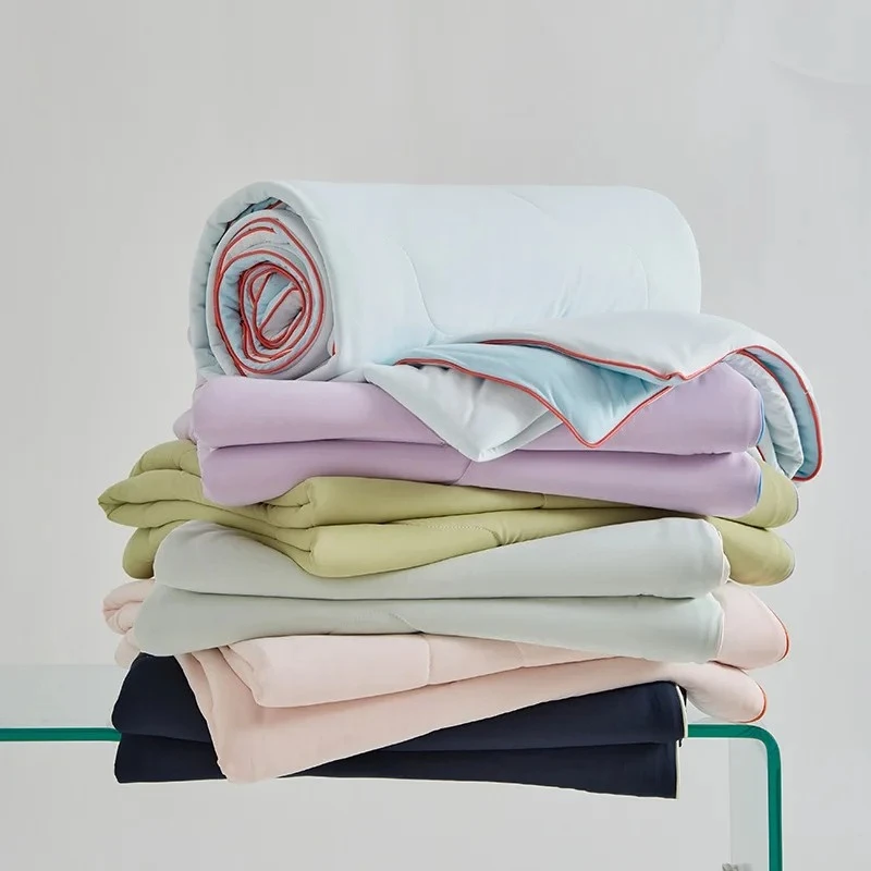 New Cool Knitted Soybean Fiber Thin Quilt Summer Air Conditioning Cooling Quilt Thin Wadding Blanket couette 220x240 cm