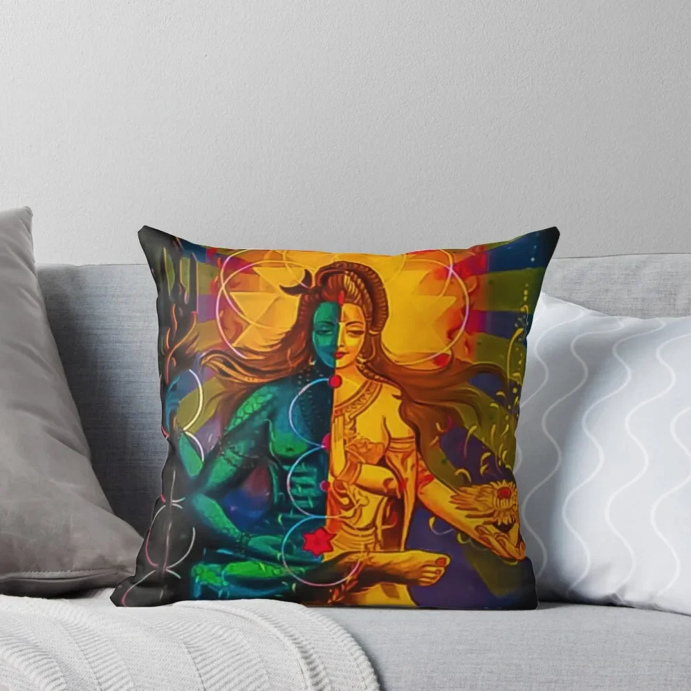 ShivShakti God Shiva and Godesss Parvati Throw Pillow Pillow Decor Sofa Covers Pillow