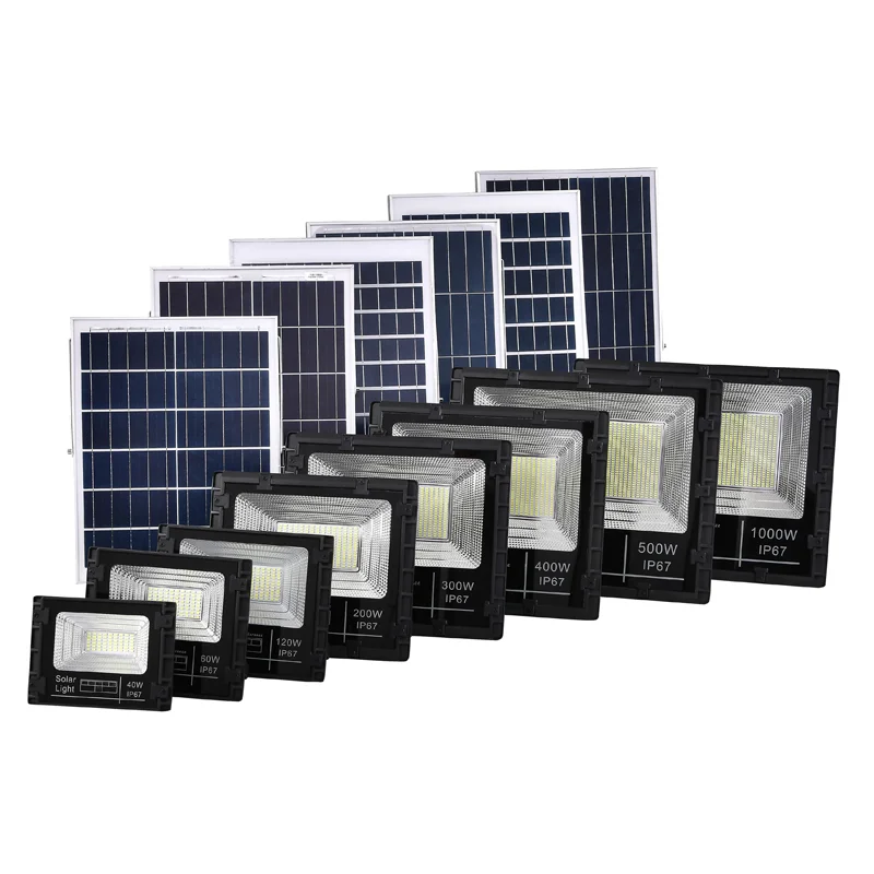 

Remote Control Aluminum Ip65 Outdoor Waterproof 100w 200w 300w 400w 500w 1000w Solar Led Floodlight