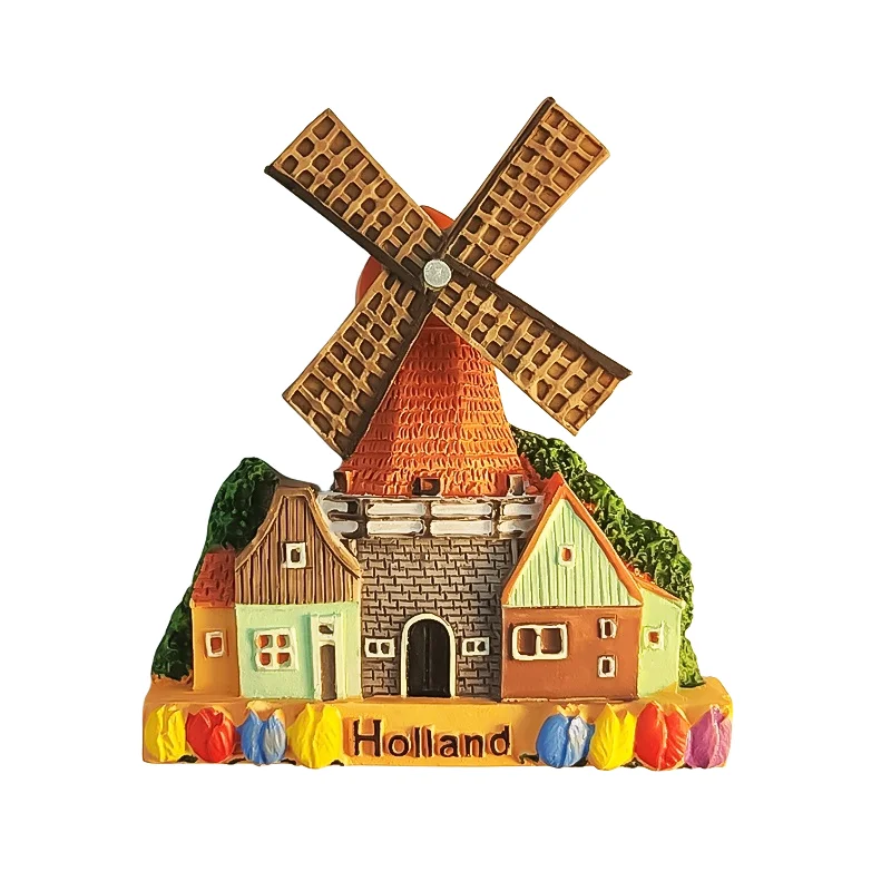 Netherlands Resin Refrigerator Sticker Holland Windmill Country Refrigerator Magnet Refrigerator Sticker Fridge Magnet Souvenirs