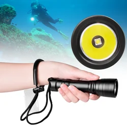 SecurityIng Professional Diving Flashlight with Magnetic Switch IP68 Underwater 150M Dive Lights Photographic Fill Lamp Torch