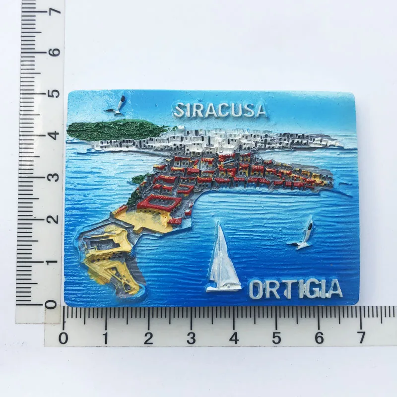 

Siracusa Creative,Travel,Commemorate,Crafts,3D,Ornaments,Magnetism,Resin Material,Refrigerator Stickers