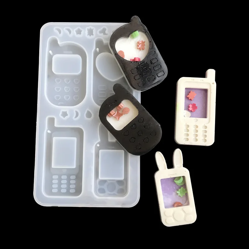 DIY Rabbit Phone Flower Heart Silicone Resin Molds Shaker Mold Jewelry Mold Jewelry Tools