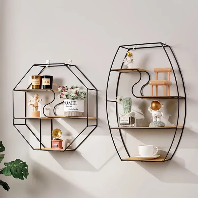 Metal Nordic Display Stand Wall Bedroom Repisas Funko Pop Shelves Storage Sphere Flower Kitchen Small Repisa Home Decorations