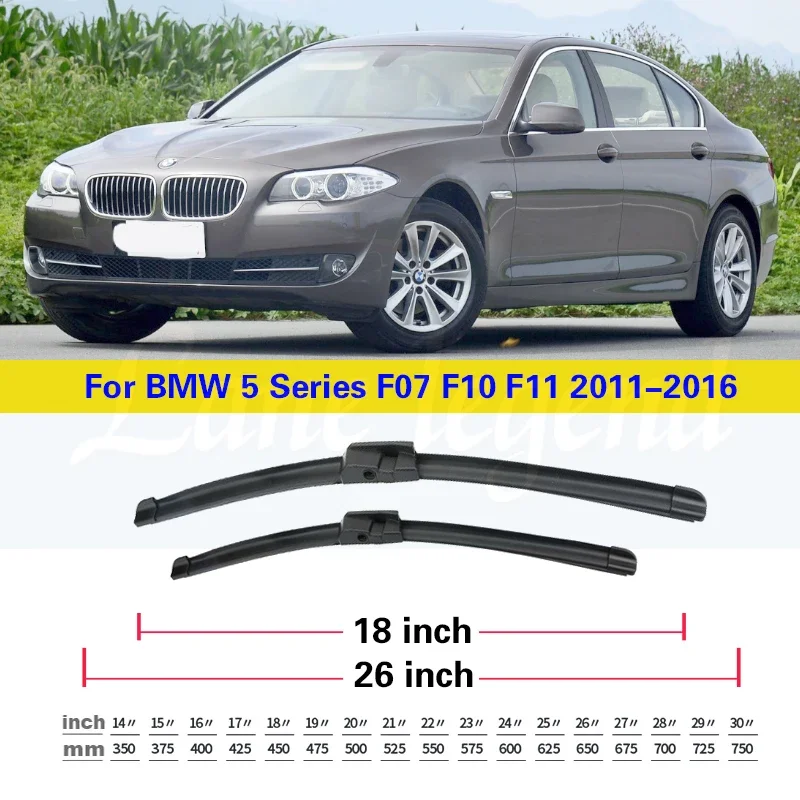 Wiper Front Wiper Blades For BMW 5 Series F07 F10 F11 2011 2012 2013 2014 2015 2016 Windshield Windscreen Front Window 26\