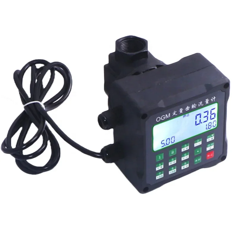 12V 24V 220V 1 pulgada tamaño ingeniería plástico Adblue agua diésel OGM contador cuantitativo medidor de flujo preestablecido