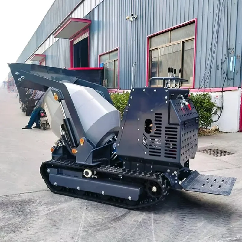 Best quality small concrete mixer, truck mixer 300L small crawler self-loading loader