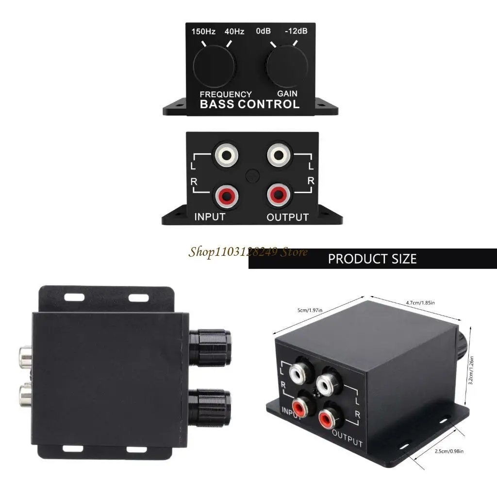 Universally Bass Knob Remote Gains Control,Subwoofer Bass Remote Volumes Control Knob Levels Frequency Equalizer