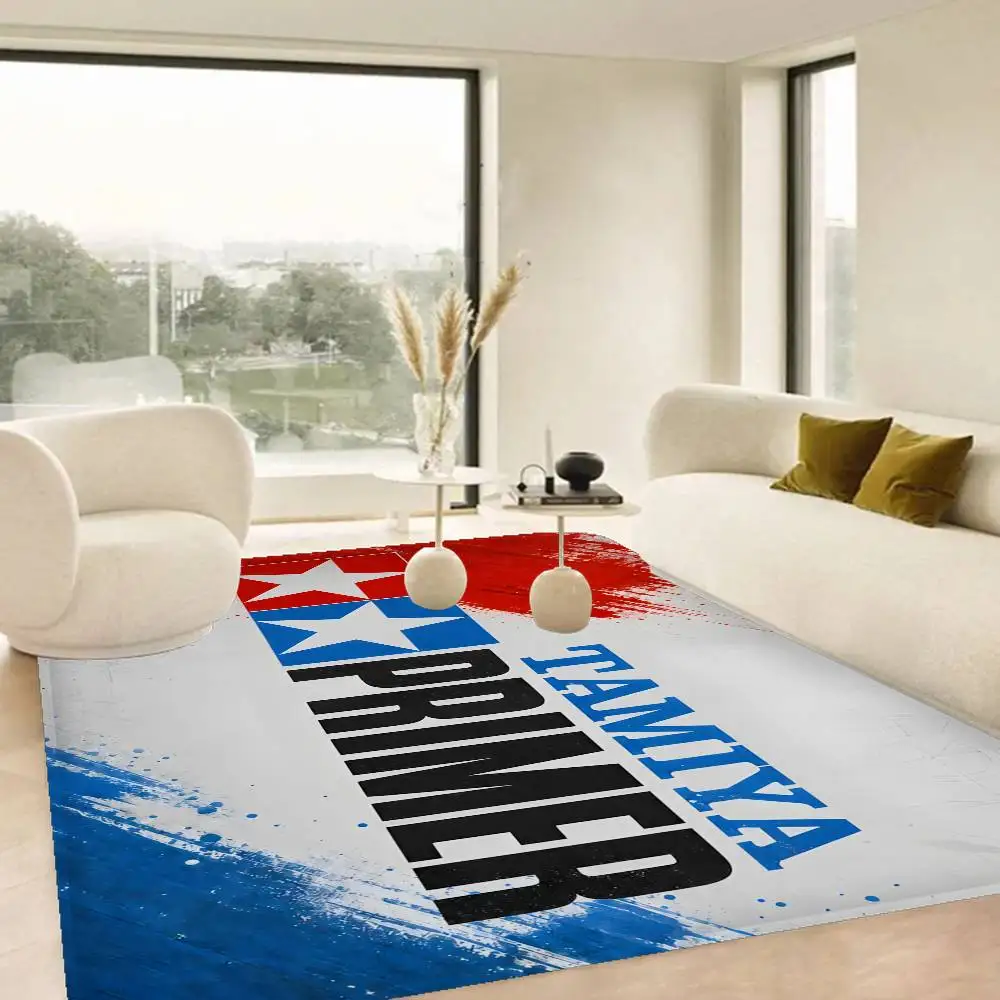 T-Tamiya Logo Room Mats Cheaper Anti-slip Modern Living Room Balcony Printed Welcome Rug