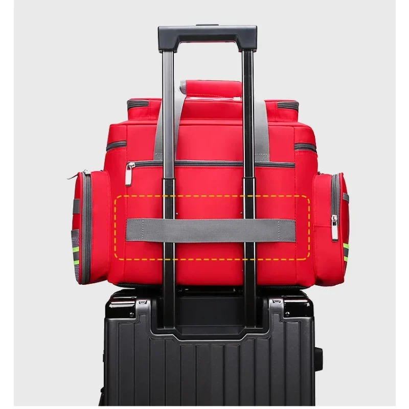 First Aid Medical Bag Outdoor Emergency Multi-pocket Bags Rescue Large Capacity Backpack Empty Waterproof Reflective Oxford