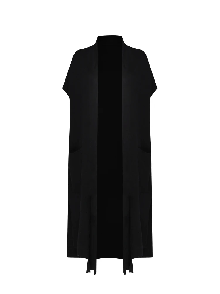 Yang Li  Original Design Bla Knitted ort Svel Jaet Women's Spring Faion Ethnic New Chinese Sle Outerwear