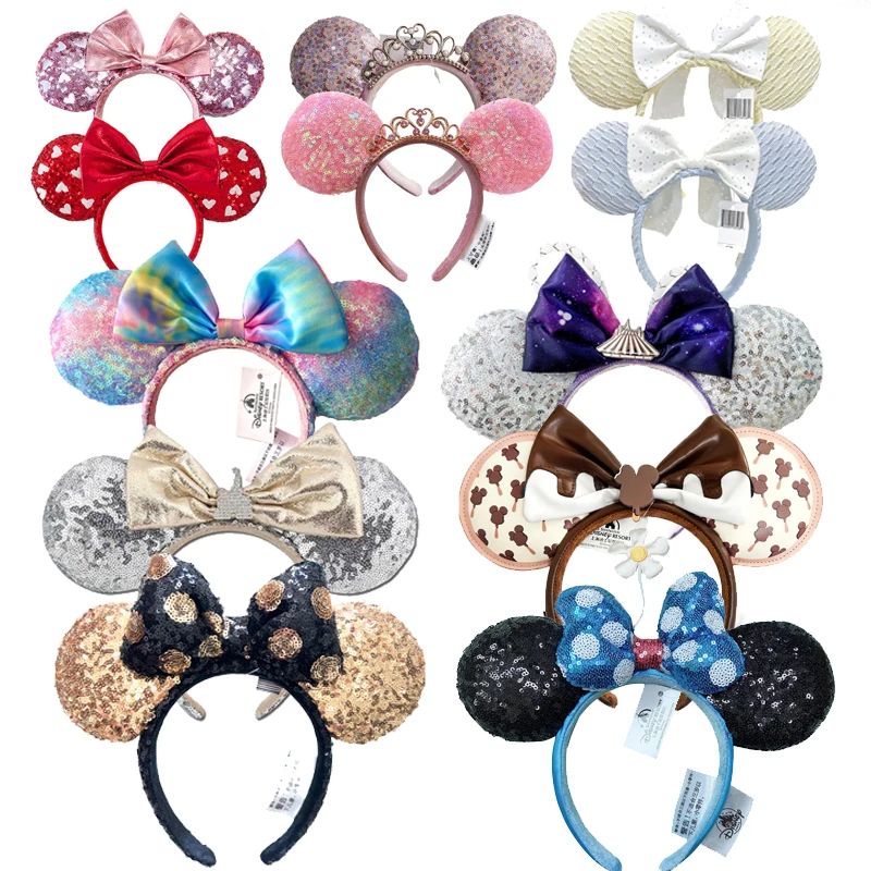 

Disney Mickey Ears Headband Firework Headband with Jack Pumpkin King Cosplay Hairband Disneyland Letter Headband Gift