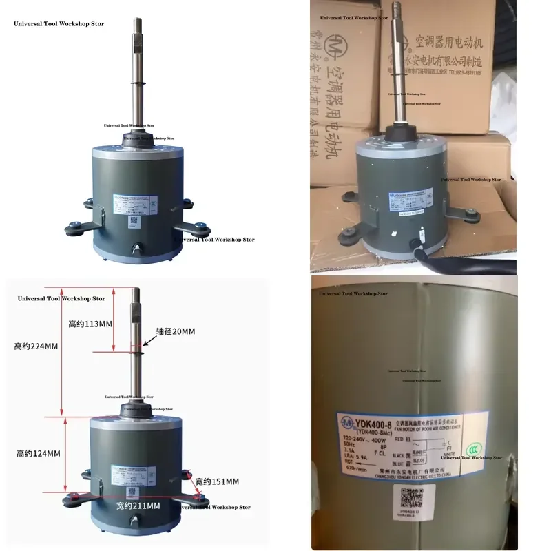 YDK400-8 AC Fan Motor 220V 50Hz 40W Blower Motor for Split Air Conditioner Indoor Unit 670RPM