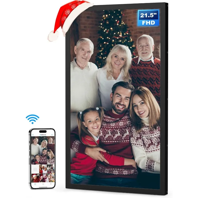 21.5 Inch FHD Extra Large Digital Picture Frame, 64G WiFi Electronic Photo Frame