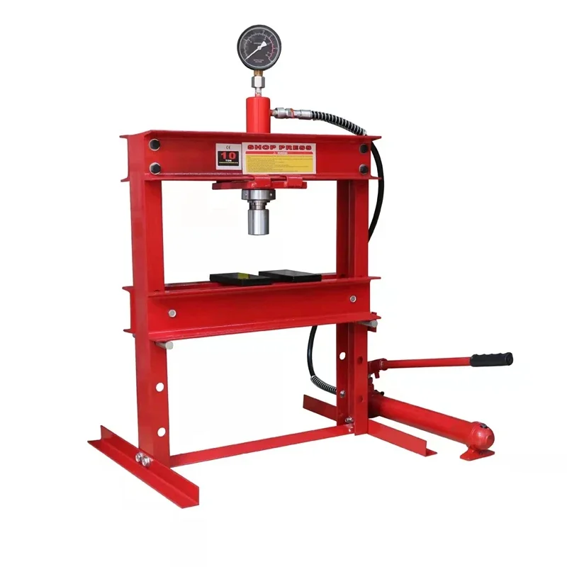 Max Working Distance 800mm Car Bearing Removal Equipment 30 Ton Hydraulic Shop Floor Press with Gauge Manual Process