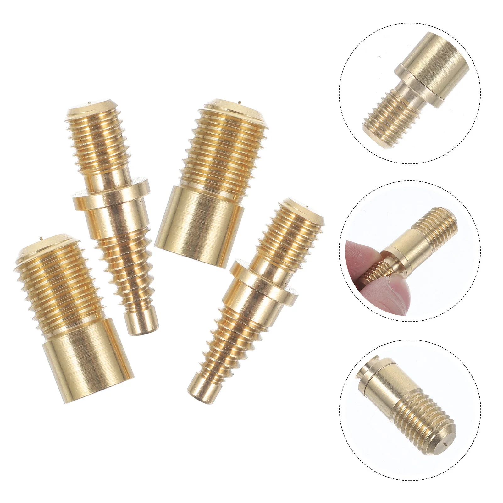 

2Sets Pool Cue Joint Screws Copper Inserts Practical Connect Extension Rod Effortless Installation Pool Cue Joint Screws