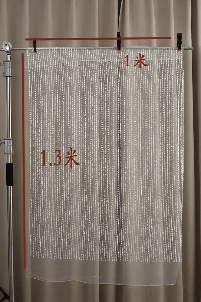 Exquisite Strips Straight Lines Beaded Sequins Lace Bridal Shining Lace Wedding Dresses Fabric