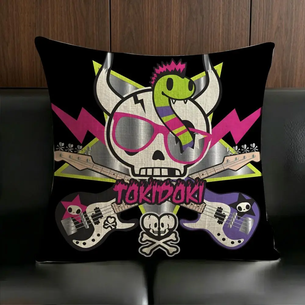 Anime Poster T-tokidokiS Cushion Cover Anti-dustmite Pillowcase Invisible zipper silky short plush Sofa cushion cover