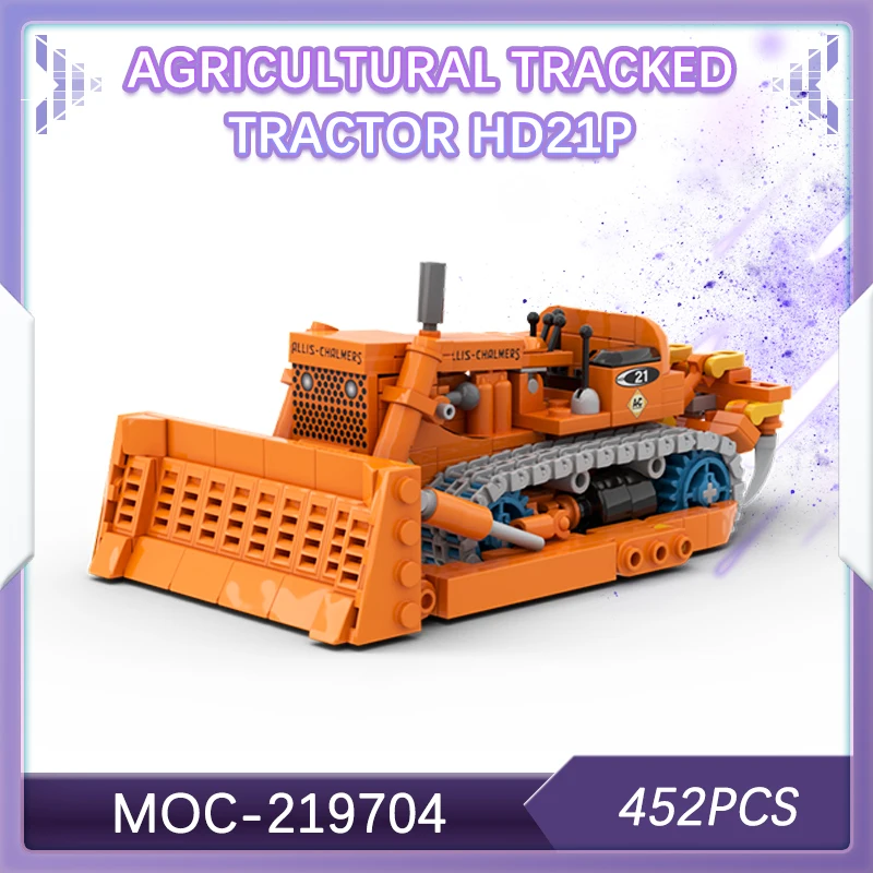

452PCS Agricultural Tracked Tractor HD21P Building Blocks Urban Construction Engineering Vehicle Kids Gifts Miniature MOC-219704
