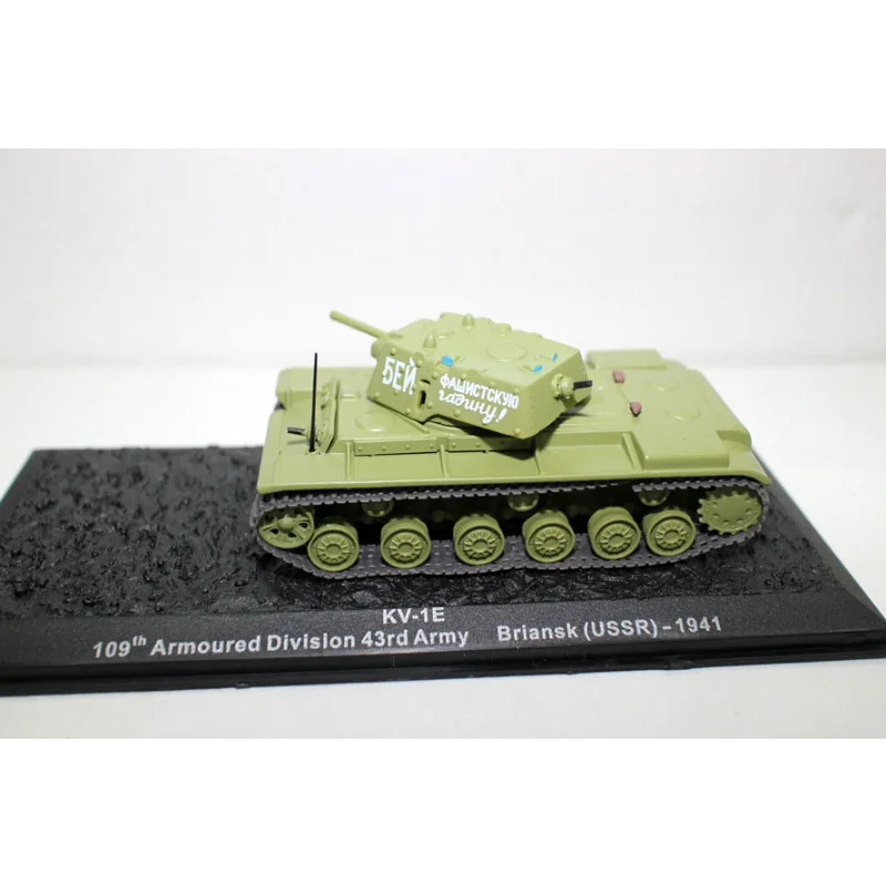 Tanque a escala 1/72 KV-1, modelo de coche soviético Voroshilov de la Segunda Guerra Mundial, juguete coleccionable, regalo, adorno de exhibición de recuerdo