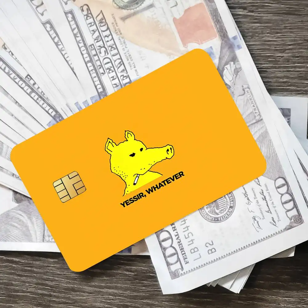 الأزياء Q-Quasimoto ملصق الائتمان الجلد غطاء بطاقة ملصقات 4 قطع فيلم حافلة تمرير الجبهة الديكور البنك الخصم للماء