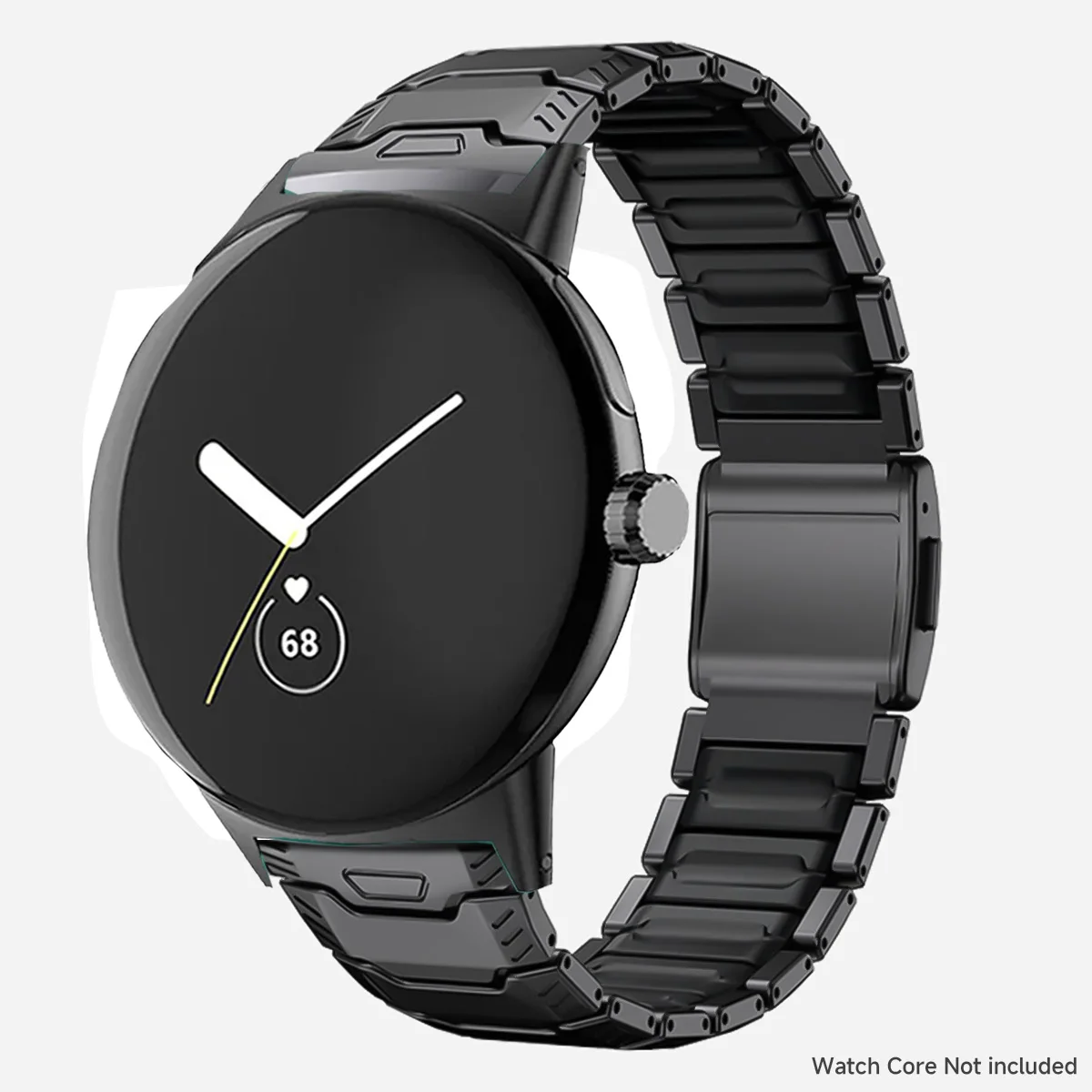 Titanium + Silikon-Armband für Google Pixel Watch 5 4 3 45mm Luxuriöses Magnetisches Doppelschicht-Band für Pixel Watch 5 45mm Herren-Armband – Detail 12