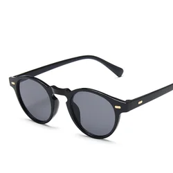 Vintage Oval Sunglasses Women Luxury Brand Designer Small Oval Sun Glasses Retro Black Red Glasses ladies Goggle