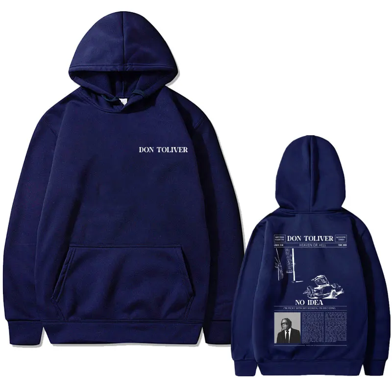 Rapper Don Toliver Heaven or Hell No Idea Album Graphic Hoodie Male Hip Hop Oversized Streetwear Male Fashion Vintage Pullover