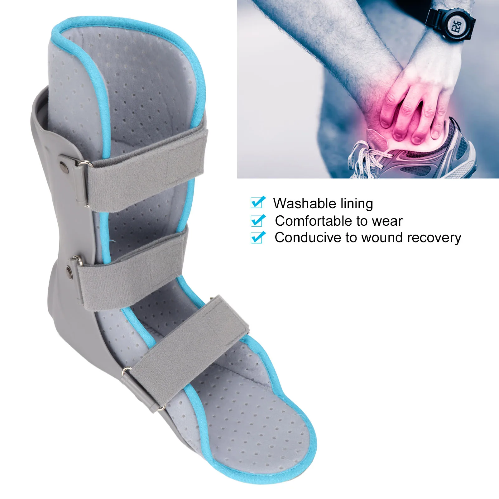 Ankle Fracture Sprain Protector Foot Fracture Support Brace 360° Protection for Ankle Fracture Sprain Protector