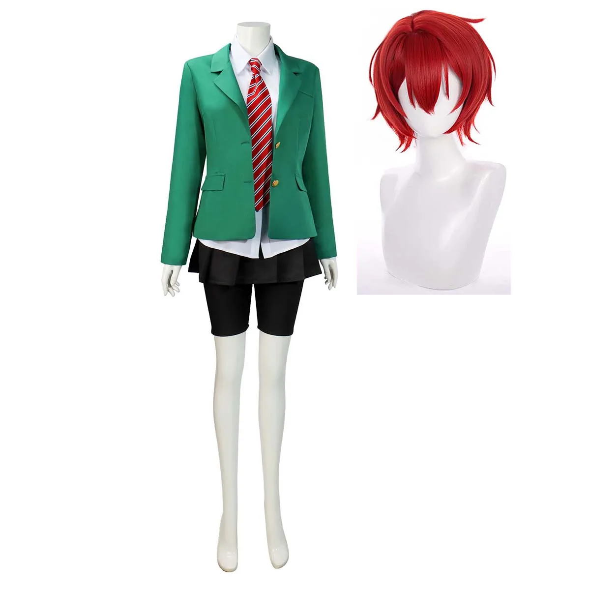 

Anime Tomo-chan Is A Girl! Tomo Aizawa Junichirou Kubota Cosplay Costume Green Outfit