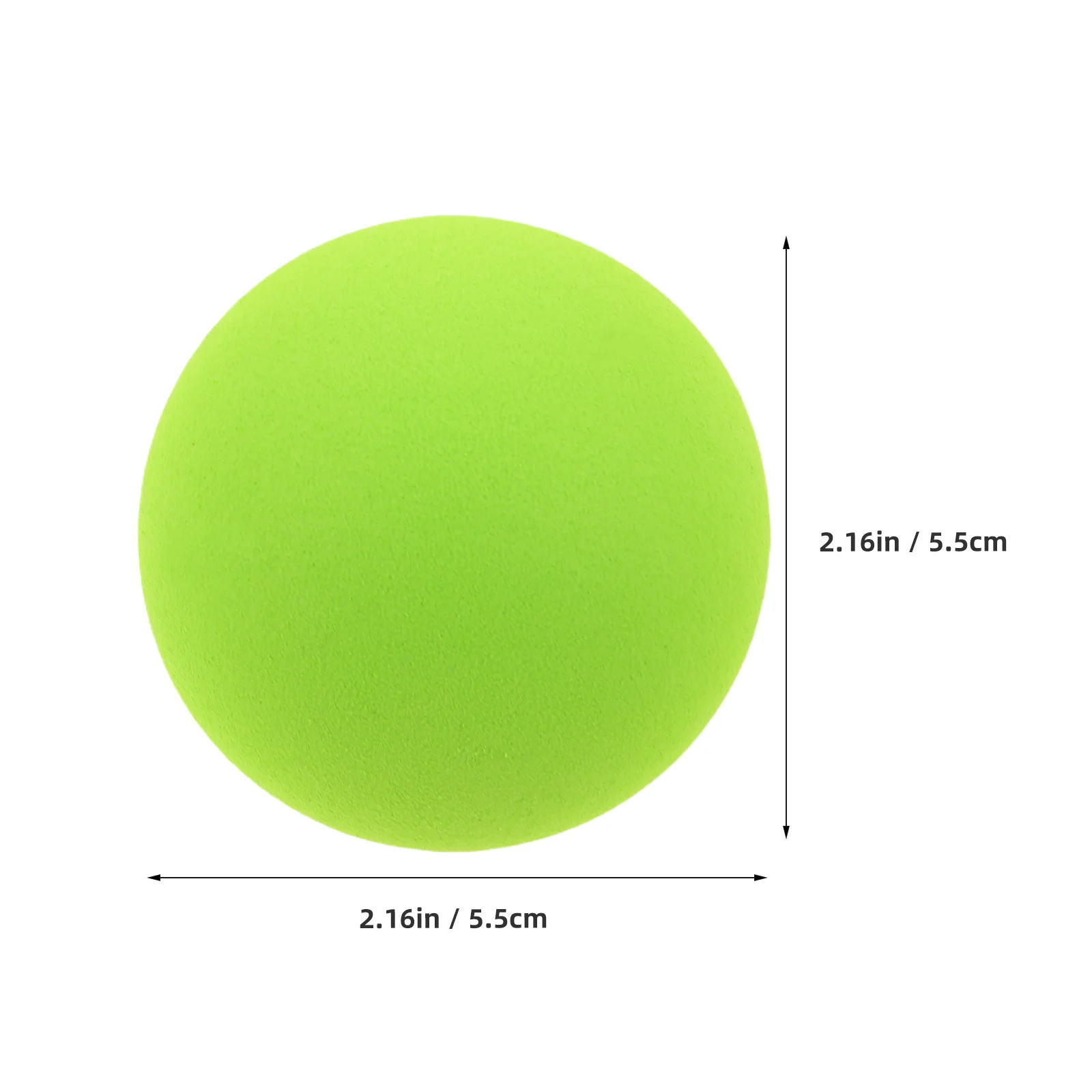 훈련 연습을 위한 5개 5.5Cm 녹색 에바 폼 야구공 타격 던지기 공 실내 야외 놀이