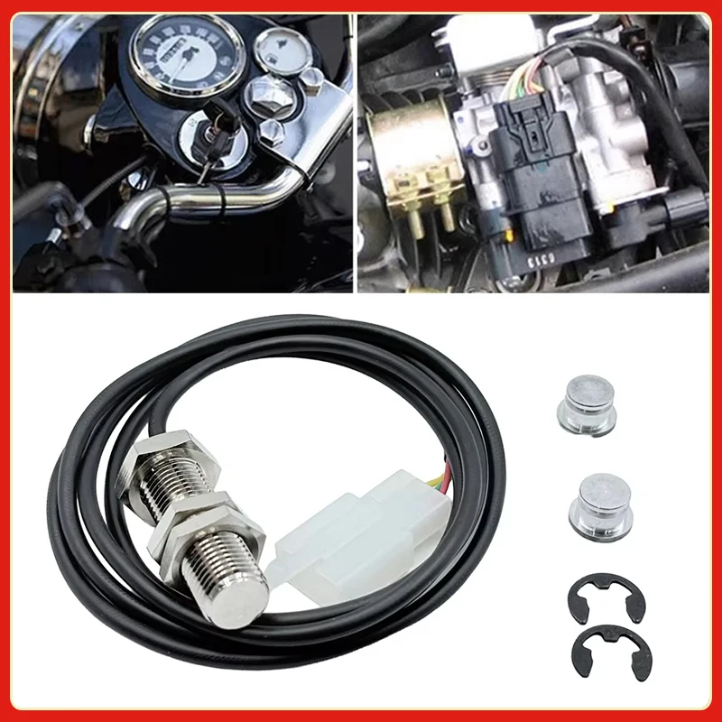 12V Universal Motorcycle 3-Pin Odometer Speedometer Sensor Cable With 2 Magnets For Scooter ATV Bike