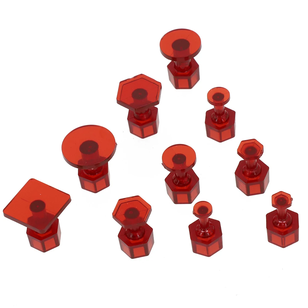 10pcs High Quality Multiple Purposes Nylon Red Replacement Pulling Tabs T Bar Hammer Car Accessories Glue Tabs