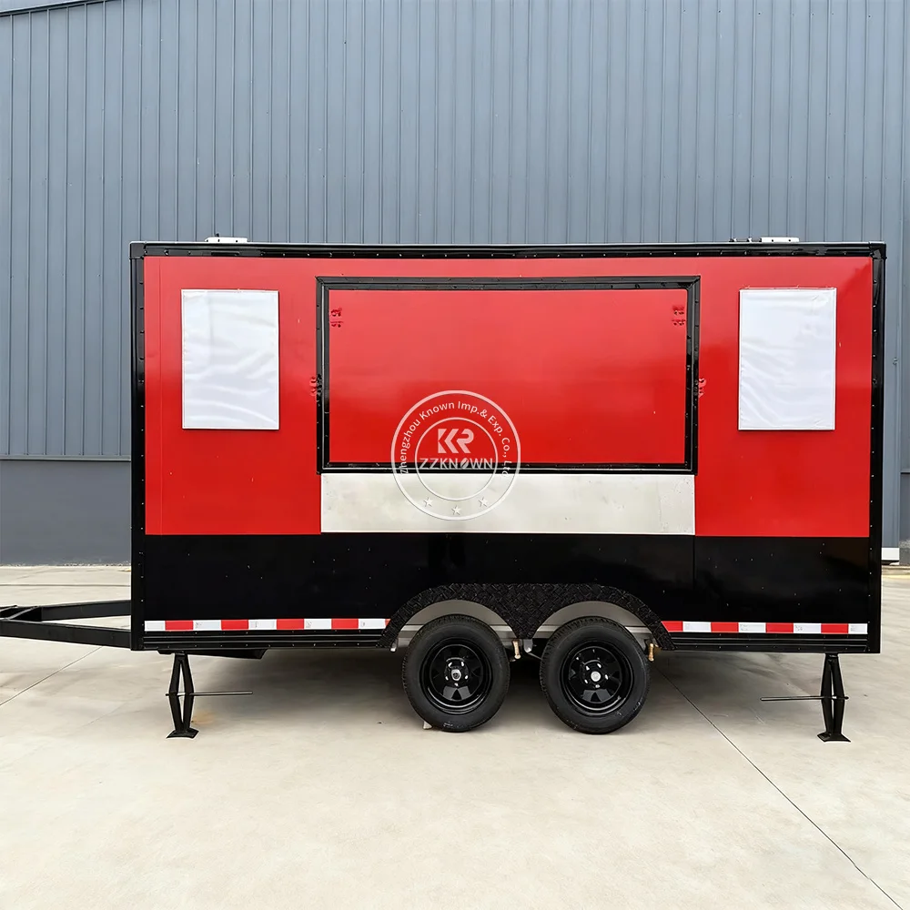 

Concession Food Trailer Street Mobile Truck Coffee Kiosk Hot Dog Ice Cream Snack Cart Fast Food Truck With Full Kitchen