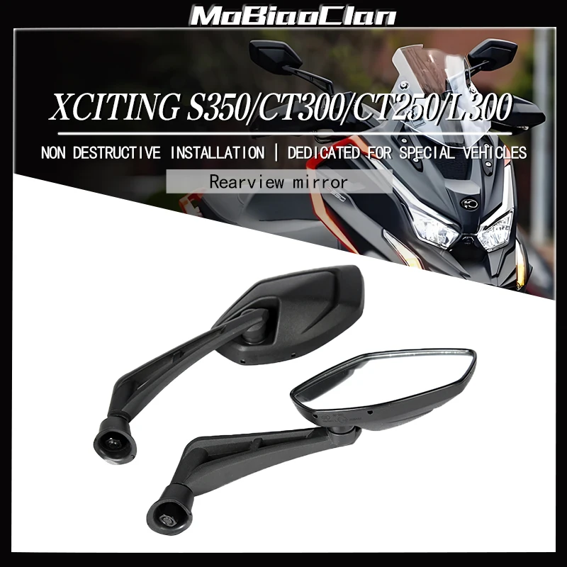 

Motorcycle Rear View Mirror Side Universal Large mirror surface Rearview Mirrors For KYMCO XCITING S350 Xciting CT300 CT250 L300