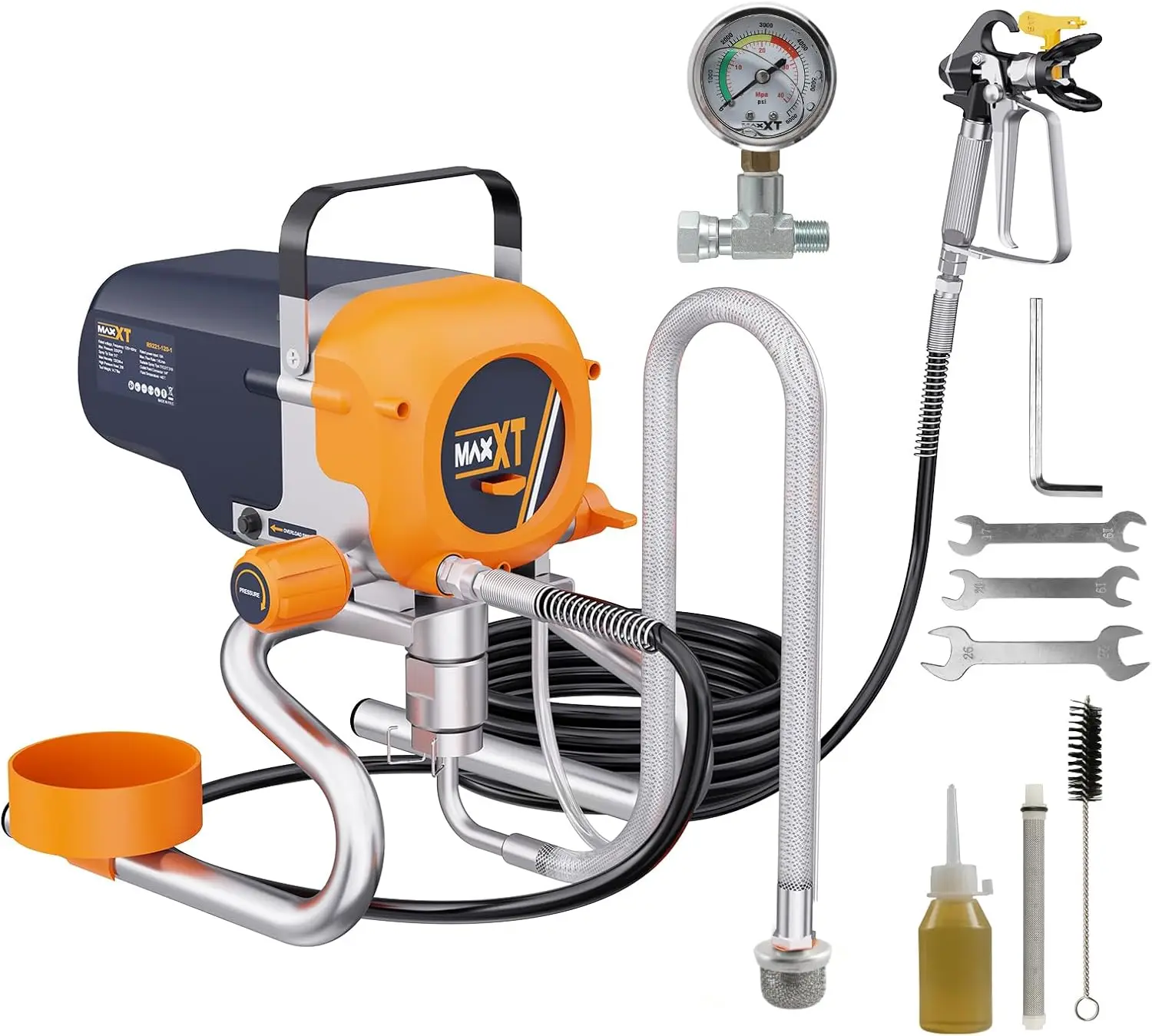 Maxxt Airless Paint Sprayers, 3300Psi Motorized Paint Sprayer With Stand, High Efficiency Spray Paint Machine For Home, Outdoor