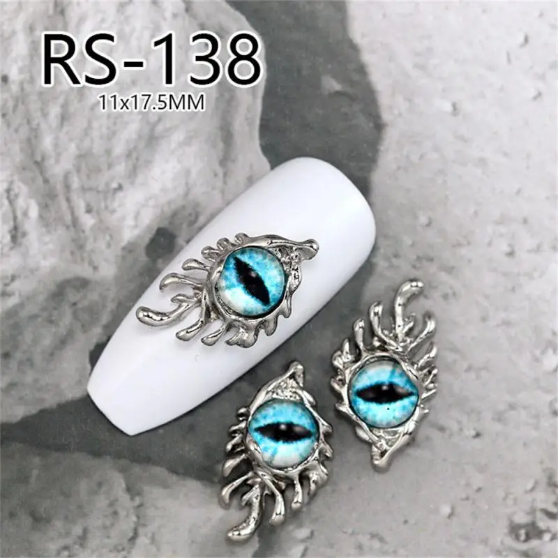 Nail Jewerly Three-dimensional Symmetrical Left And Right Demon Shepherds Eye Nail Nail Ornament Beauty Nail Drill