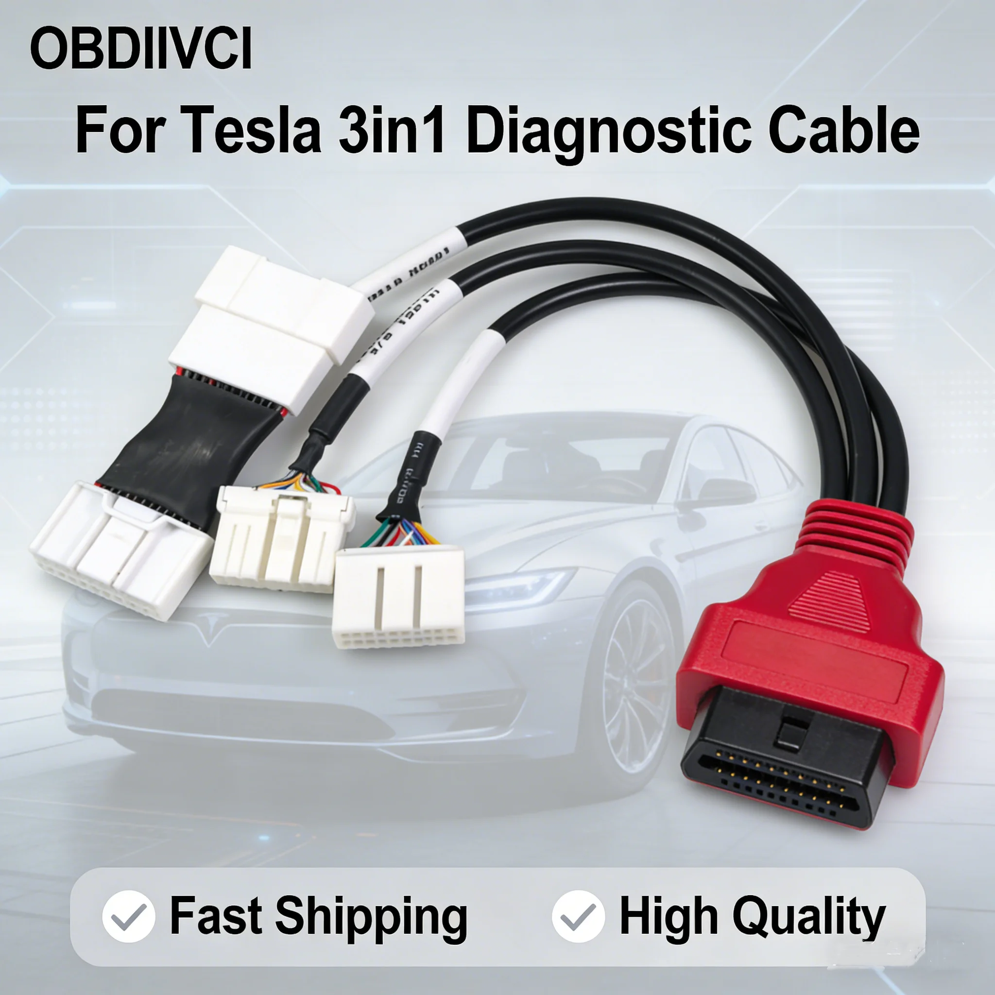 Кабель-адаптер OBD2 для Tesla (20-контактный/12-контактный/26-контактный) с разъемами Male/Female на 16-контактный для Tesla Model Y/X