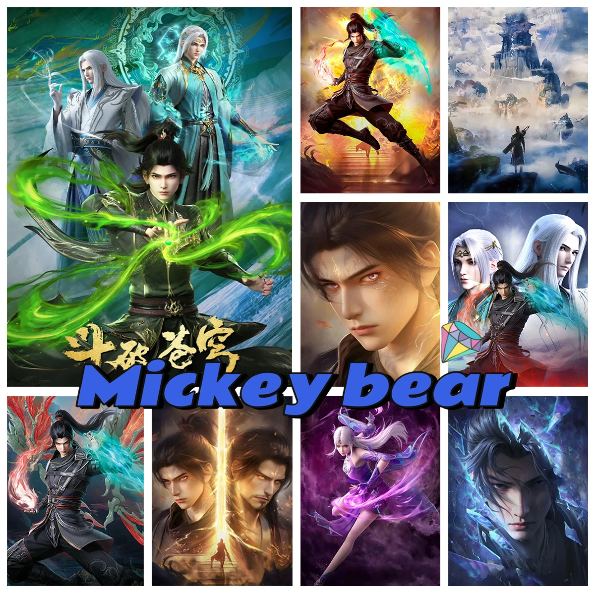 

Battle Through the Heavens DIY Diamond Painting Xiao Yan Medusa Picture Diamond Embroidery Fans Gift Room Wall Decoration