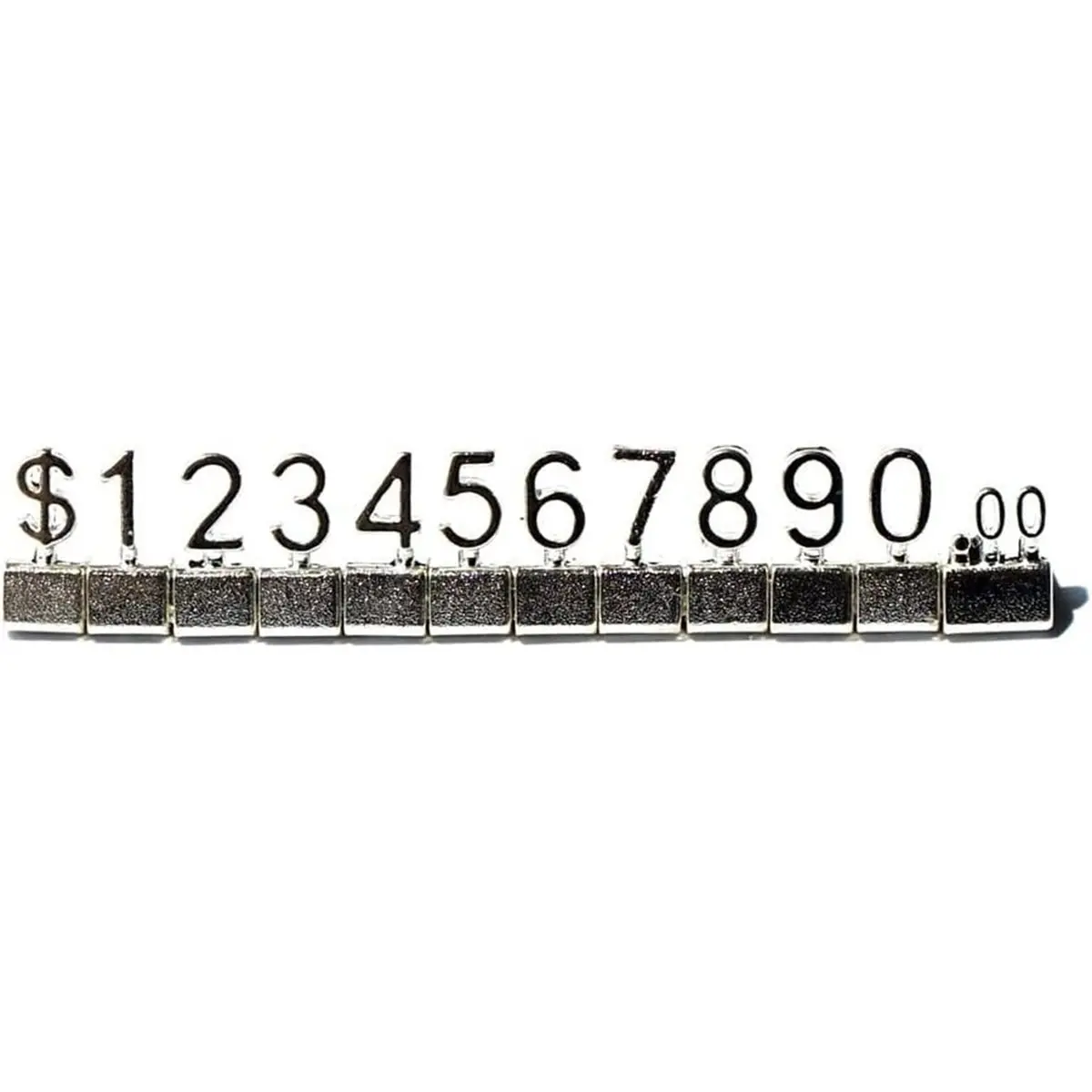 10 Sets Price Display Cubes Blocks Numbers Metal Price Tag for Jewelry Price Display Counter Stand Adjustable Assembly