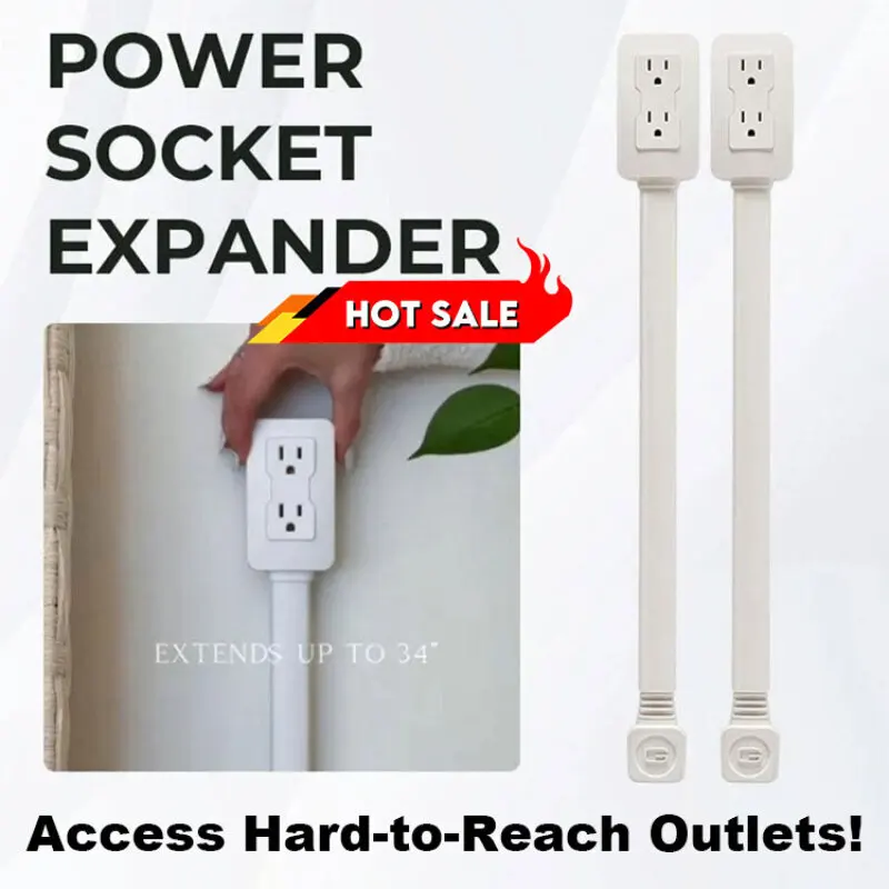 La toma de corriente multifuncional para mesita de noche gira 180 ° Extensor de toma de corriente Expansor de enchufe de sofá de longitud ajustable