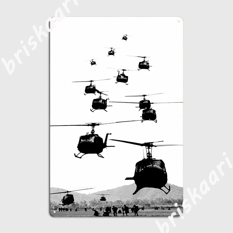 Uh1 Huey Helicopters Poster Metal Plaque Poster Create Create Wall Cave Printed Designing Tin Sign Poster